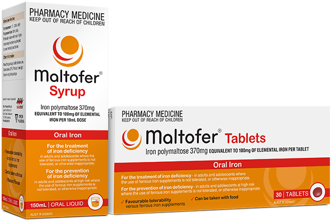 iron-d-image9 Packshots of Maltofer Iron Tablets and Maltofer Iron Syrup