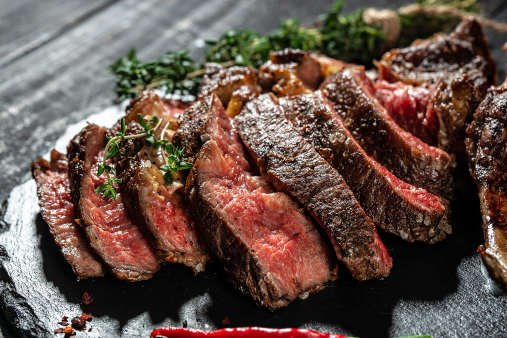 sliced beef